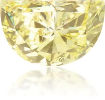 Natural Yellow Diamond HalfMoon 072 ct Polished Langerman Diamonds Necklaces