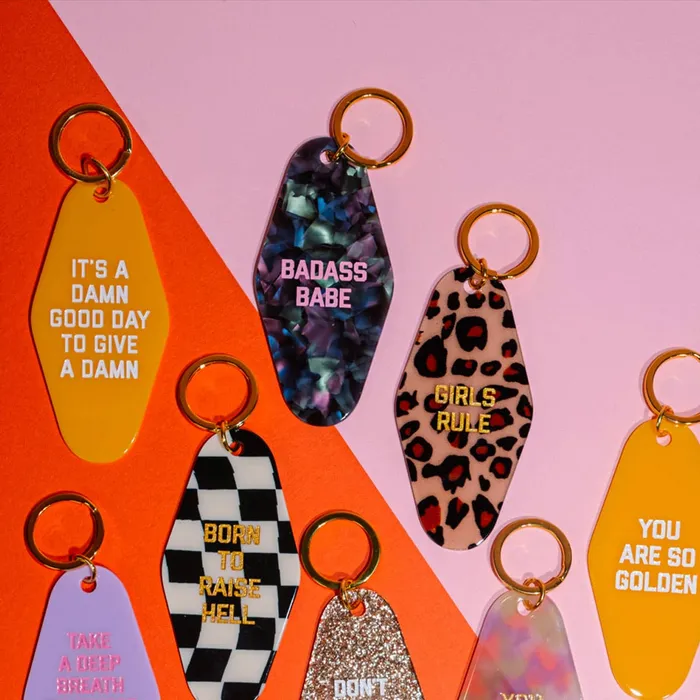 Earrings Badass Babe Keytag Golden Gems Earrings Badass Babe Keytag Golden Gems