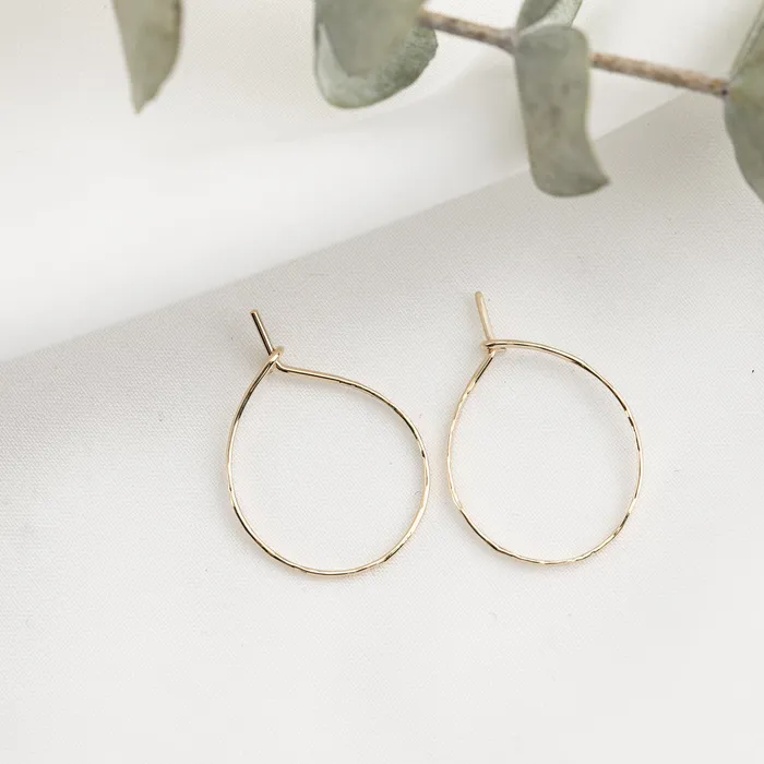 Envero Jewelry Earrings Gold Streaks Hoop Earrings