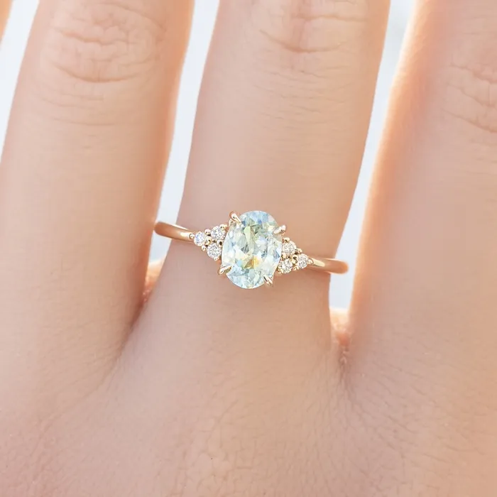 Envero Jewelry Rings Teresa Ring 131ct Light Green Montana Sapphire 14k Yellow Gold One of a kind Envero Jewelry Rings Teresa Ring 131ct Light Green Montana Sapphire 14k Yellow Gold One of a kind