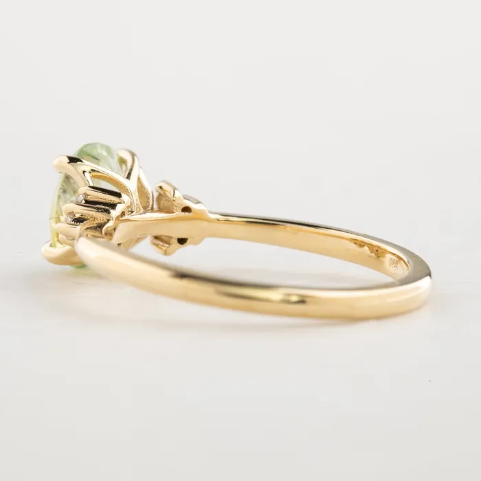 Envero Jewelry Rings Teresa Ring 131ct Light Green Montana Sapphire 14k Yellow Gold One of a kind Envero Jewelry Rings Teresa Ring 131ct Light Green Montana Sapphire 14k Yellow Gold One of a kind