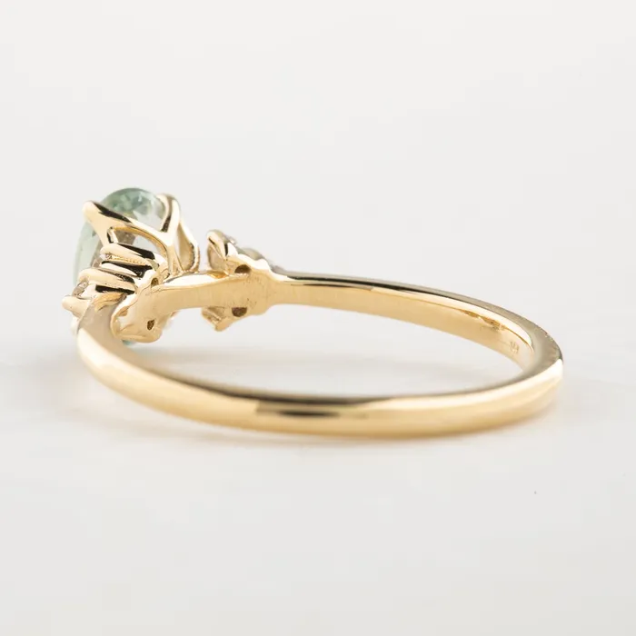 Envero Jewelry Teresa Ring 085ct Blue Green Madagascar Sapphire 14k Yellow Gold One of a kind Rings Envero Jewelry Teresa Ring 085ct Blue Green Madagascar Sapphire 14k Yellow Gold One of a kind Rings