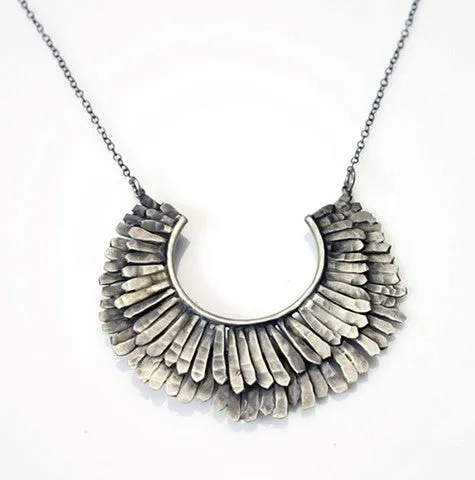 Filomena DeMarco Necklaces Bronze Feather Necklace on Sterling Chain Filomena DeMarco Necklaces Bronze Feather Necklace on Sterling Chain