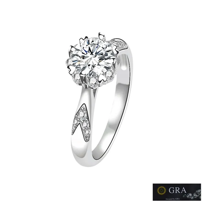 Flowery Solitaire MOISSANITE Women Silver Ring Mystic Flavia Rings