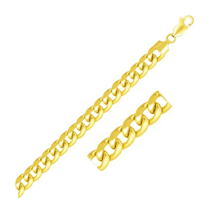 MayaMila Bracelets 80mm 10k Yellow Gold Light Miami Cuban Bracelet