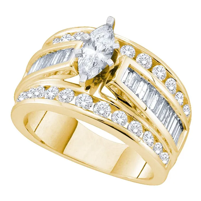mayamila Rings 14kt Yellow Gold Womens Marquise Diamond Solitaire Bridal Wedding Engagement Ring 100 Cttw mayamila Rings 14kt Yellow Gold Womens Marquise Diamond Solitaire Bridal Wedding Engagement Ring 100 Cttw