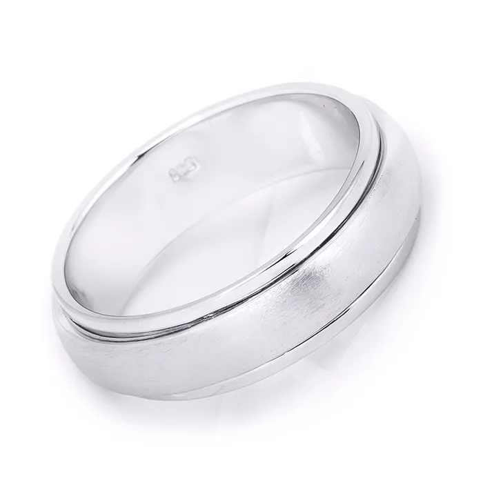 mayamila Rings Mens Rotating Wedding Band Ring Authentic Sterling Silver Comfort Fit