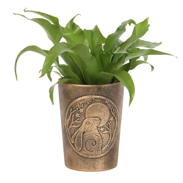 Moon Gazing Hare Bronze Terracotta Plant Pot by Lisa Parker Something Different Wholesale Necklaces