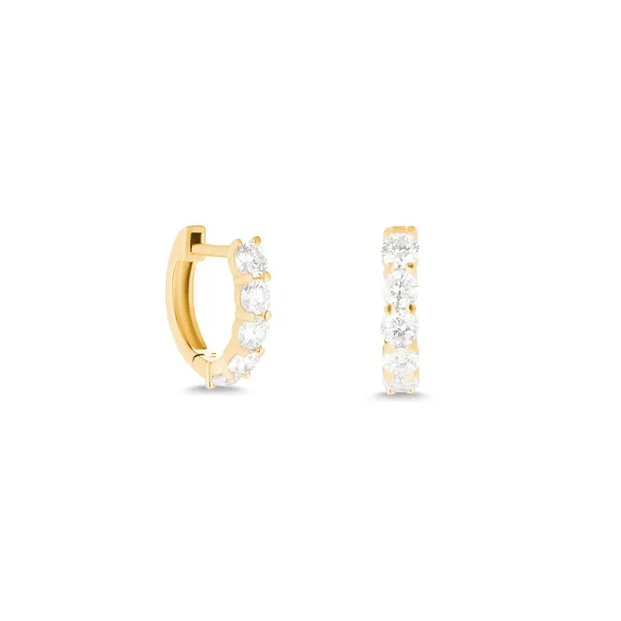 PreStyled Sets Sparkler Huggies PAIR Yellow Gold Carbon Hyde