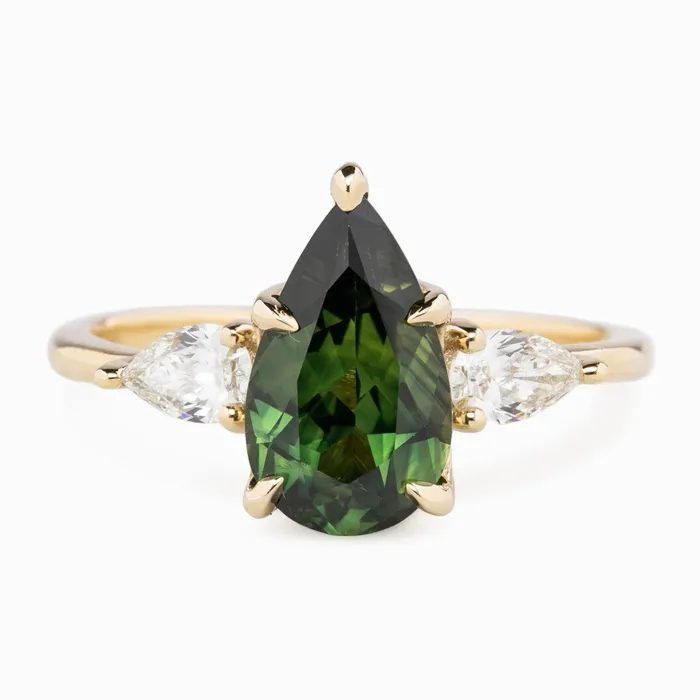 Rings Claire Ring 202ct Green Sapphire 14k Yellow Gold One of a kind Envero Jewelry Rings Claire Ring 202ct Green Sapphire 14k Yellow Gold One of a kind Envero Jewelry