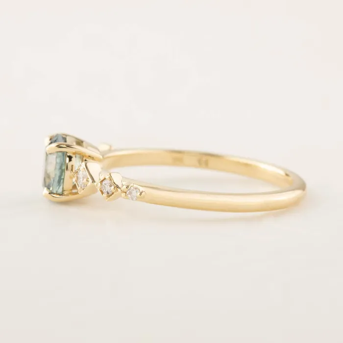 Rings Envero Jewelry Celeste Ring 11ct Light Green Montana Sapphire one of a kind Rings Envero Jewelry Celeste Ring 11ct Light Green Montana Sapphire one of a kind