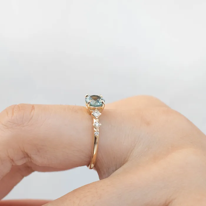Rings Envero Jewelry Celeste Ring 11ct Light Green Montana Sapphire one of a kind Rings Envero Jewelry Celeste Ring 11ct Light Green Montana Sapphire one of a kind