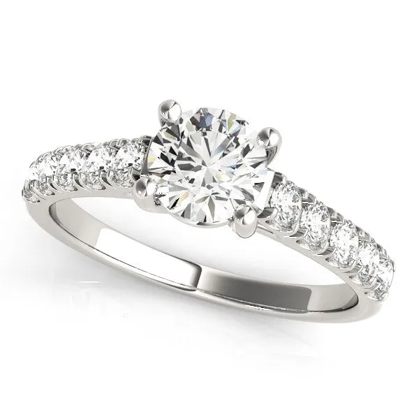 Rings mayamila 14K White Gold Round Trellis Setting Diamond Engagement Ring 1 ct tw Rings mayamila 14K White Gold Round Trellis Setting Diamond Engagement Ring 1 ct tw