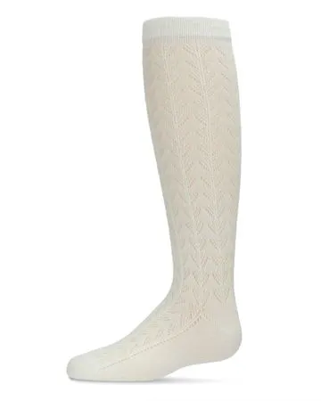 Rings Memoi Memoi Pelerine Knee Socks Winter White MKF5078