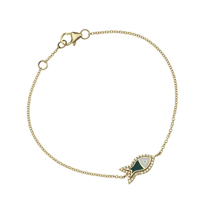 The Private Room Fine Jewelry Lucky Diamond Fish Bracelet Bracelets