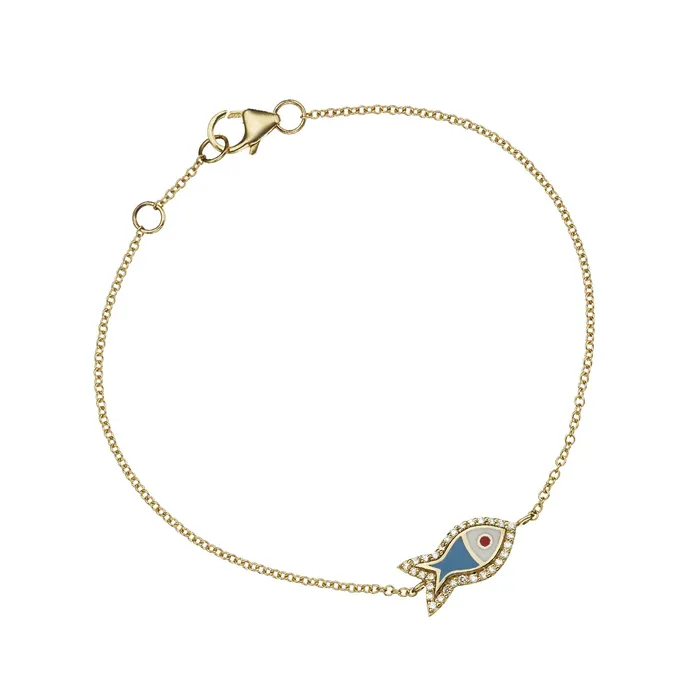 The Private Room Fine Jewelry Lucky Diamond Fish Bracelet Bracelets
