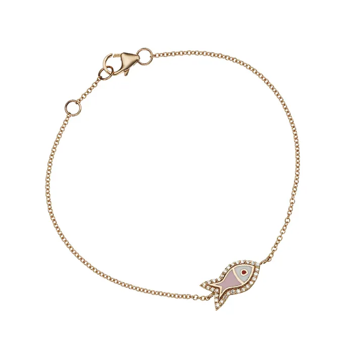 The Private Room Fine Jewelry Lucky Diamond Fish Bracelet Bracelets