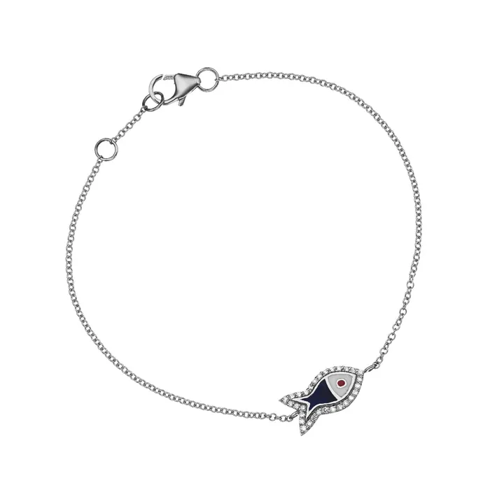 The Private Room Fine Jewelry Lucky Diamond Fish Bracelet Bracelets