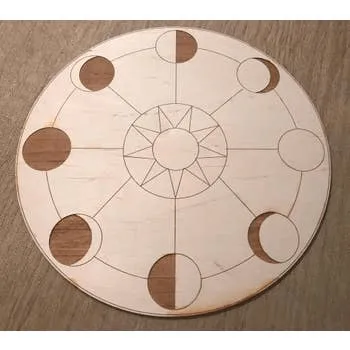 Zen and Meow Necklaces Moon Phase Crystal Grid 10inches