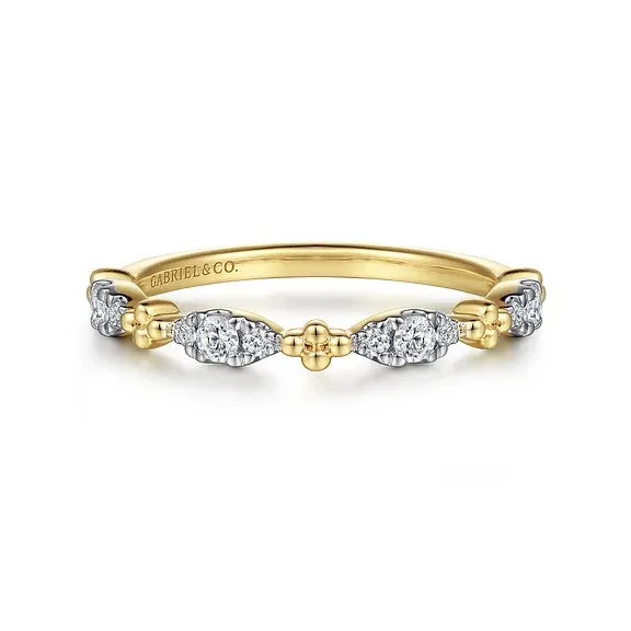 14K Yellow Gold Diamond Marquise Shape Bujukan Stackable Ring GABRIEL CO Rings 14K Yellow Gold Diamond Marquise Shape Bujukan Stackable Ring GABRIEL CO Rings