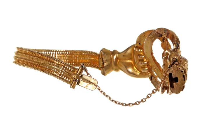Bell Bird Antiques Bracelets Victorian Clasped Hands Gold Bracelet