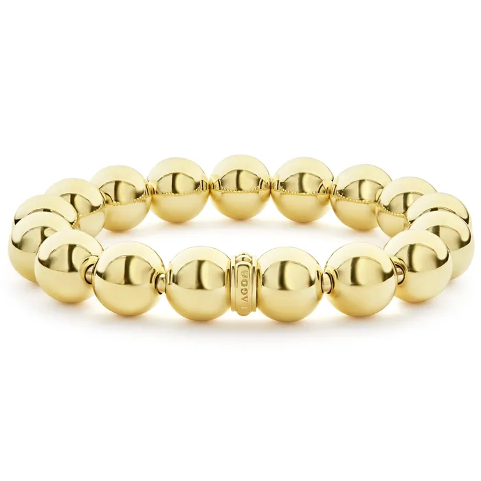 Bracelets LAGOS Caviar Gold 18K Gold Bead Bracelet 12mm