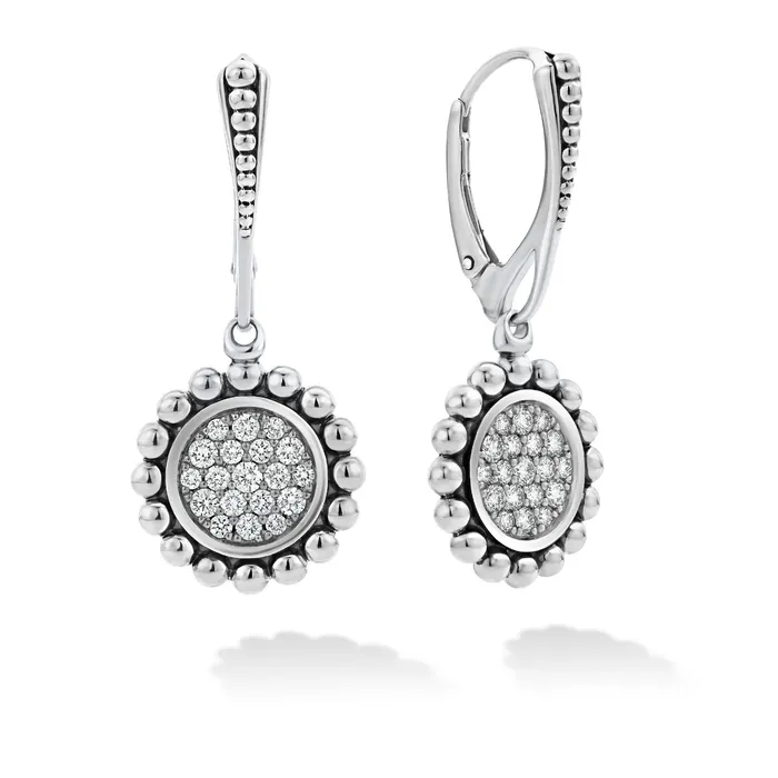 Earrings Caviar Spark Small Caviar Circle Diamond Drop Earrings LAGOS