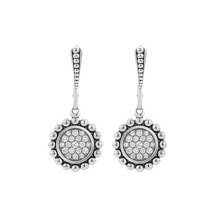 Earrings Caviar Spark Small Caviar Circle Diamond Drop Earrings LAGOS