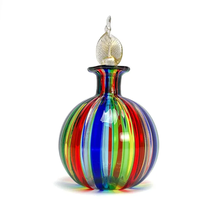 La Fornasotta Round Rainbow Glass Bottle Rings