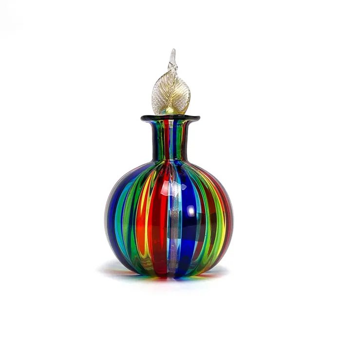 La Fornasotta Round Rainbow Glass Bottle Rings