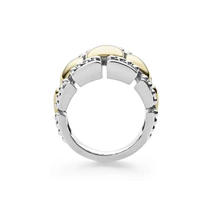 LAGOS Rings High Bar TwoTone Caviar Statement Ring