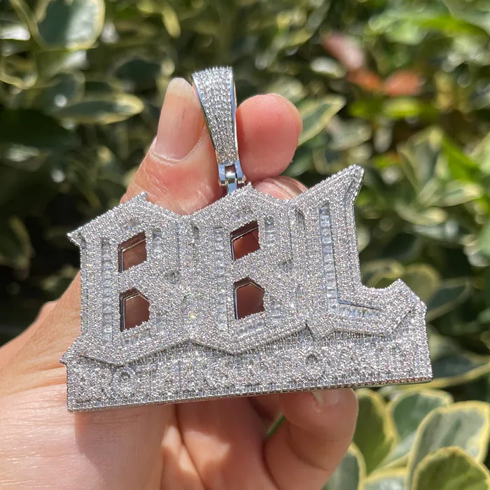 Necklaces BBL Brothers By Loyalty Iced Out Diamond Pendant Necklace Brothers By Loyalty
