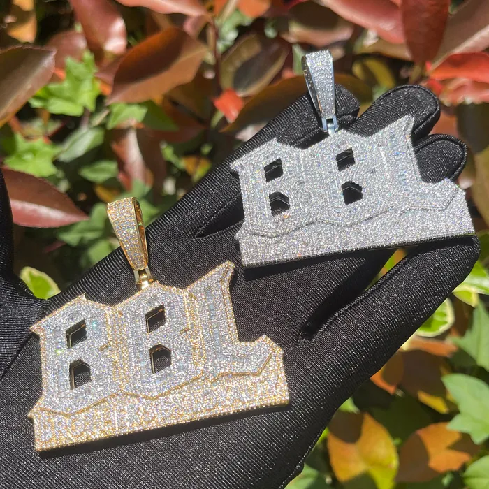Necklaces BBL Brothers By Loyalty Iced Out Diamond Pendant Necklace Brothers By Loyalty