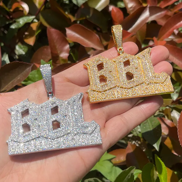 Necklaces BBL Brothers By Loyalty Iced Out Diamond Pendant Necklace Brothers By Loyalty