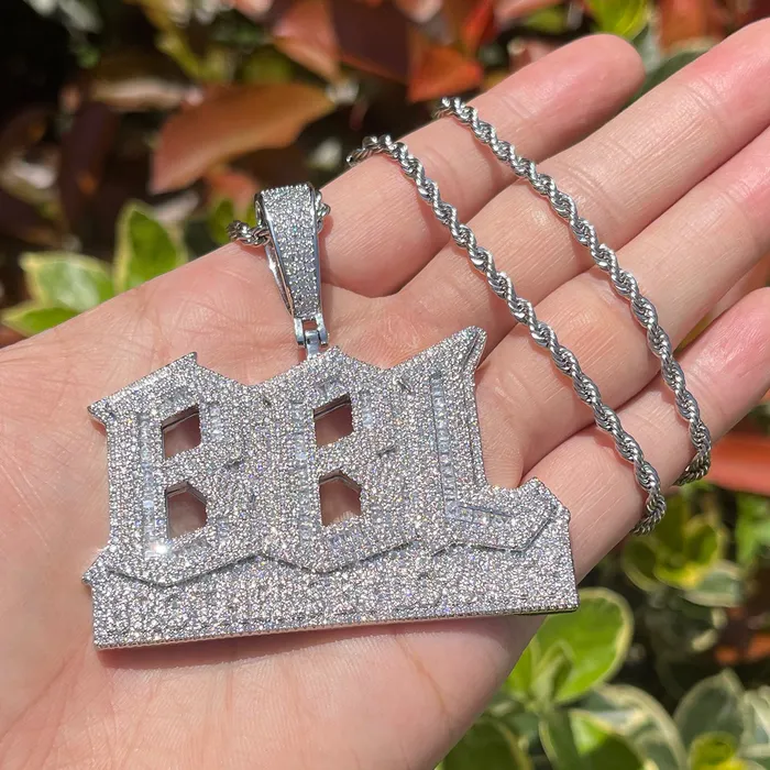 Necklaces BBL Brothers By Loyalty Iced Out Diamond Pendant Necklace Brothers By Loyalty