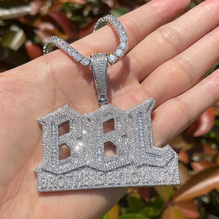Necklaces BBL Brothers By Loyalty Iced Out Diamond Pendant Necklace Brothers By Loyalty