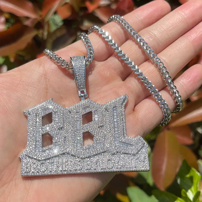 Necklaces BBL Brothers By Loyalty Iced Out Diamond Pendant Necklace Brothers By Loyalty