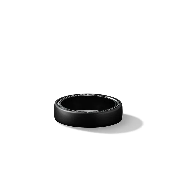 Rings David Yurman Streamline Band Ring in Black Titanium 6mm