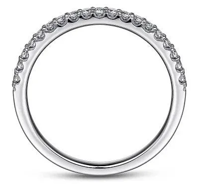 Rings GABRIEL CO Montreal 14K White Gold Shared Prong Diamond Wedding Band 023 ct Rings GABRIEL CO Montreal 14K White Gold Shared Prong Diamond Wedding Band 023 ct