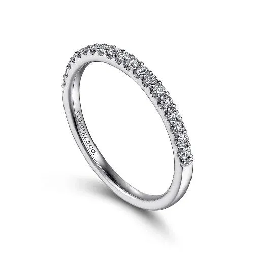 Rings GABRIEL CO Montreal 14K White Gold Shared Prong Diamond Wedding Band 023 ct Rings GABRIEL CO Montreal 14K White Gold Shared Prong Diamond Wedding Band 023 ct