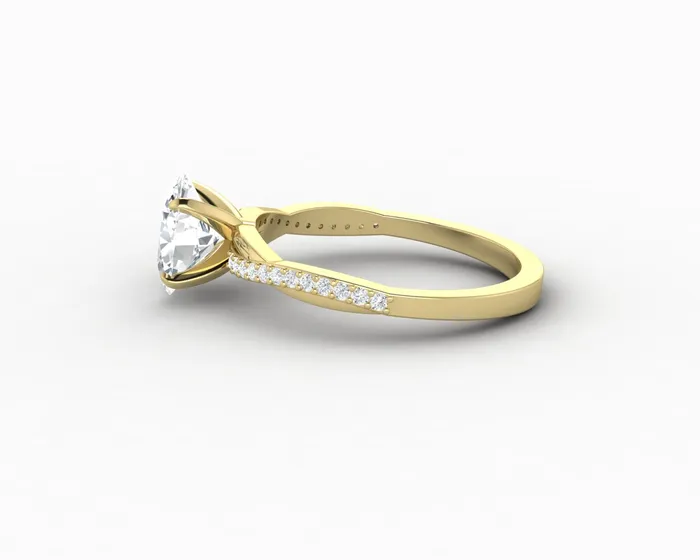 Sapheena Jewelry Rings Demi 10 Ct Oval Cut Engagement Ring with Side Stones
