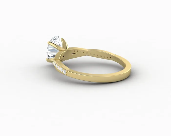 Sapheena Jewelry Rings Demi 10 Ct Oval Cut Engagement Ring with Side Stones