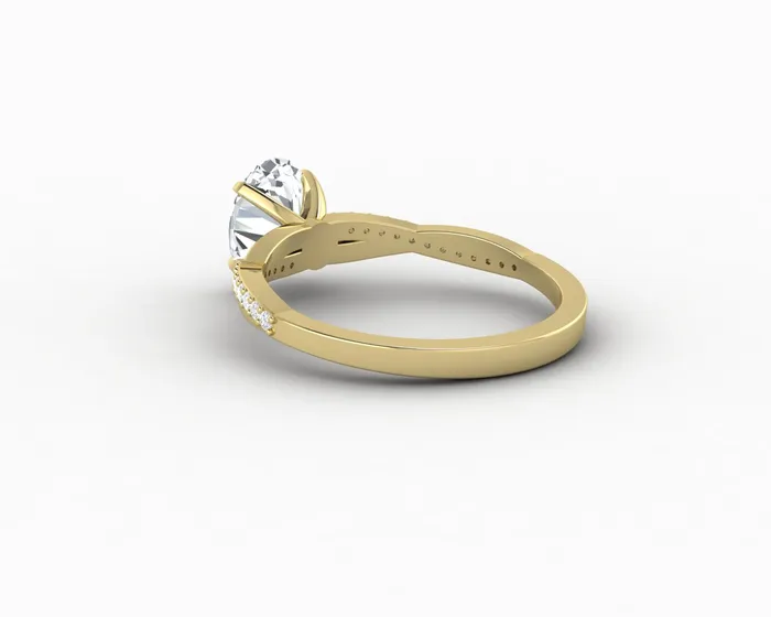 Sapheena Jewelry Rings Demi 10 Ct Oval Cut Engagement Ring with Side Stones