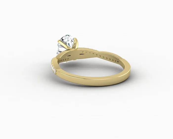 Sapheena Jewelry Rings Demi 10 Ct Oval Cut Engagement Ring with Side Stones