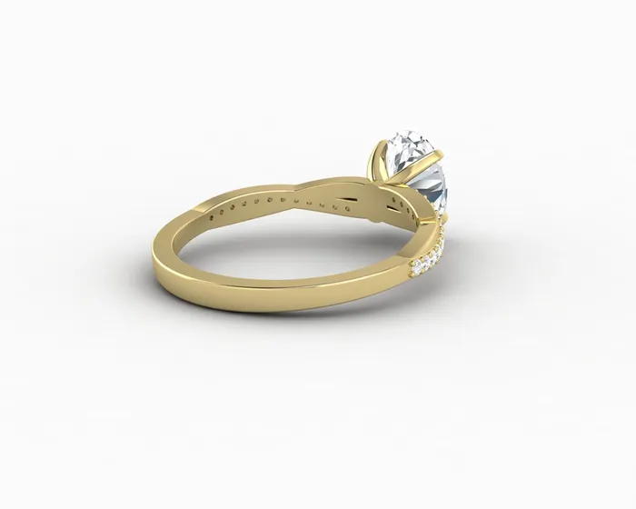 Sapheena Jewelry Rings Demi 10 Ct Oval Cut Engagement Ring with Side Stones