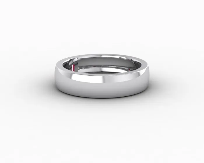 Sapheena Jewelry Rings Mariana 45mm Mens Ruby Baguette Wedding Band