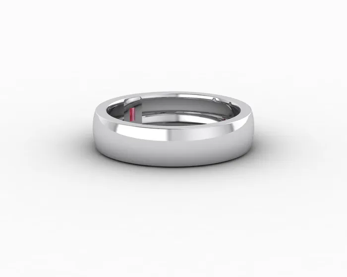 Sapheena Jewelry Rings Mariana 45mm Mens Ruby Baguette Wedding Band