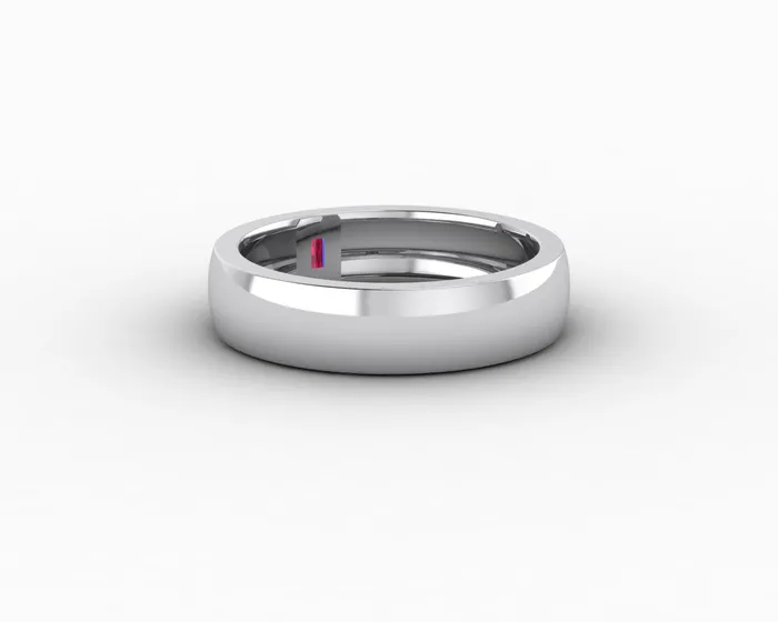 Sapheena Jewelry Rings Mariana 45mm Mens Ruby Baguette Wedding Band