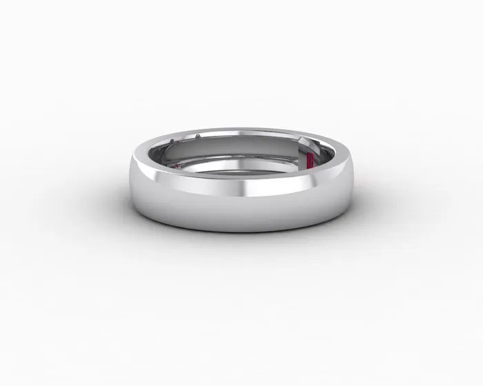 Sapheena Jewelry Rings Mariana 45mm Mens Ruby Baguette Wedding Band