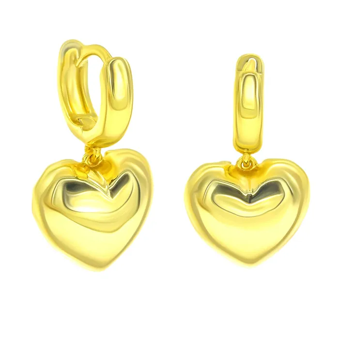 She Ate Earrings Bubble Heart Hoop Earrings
